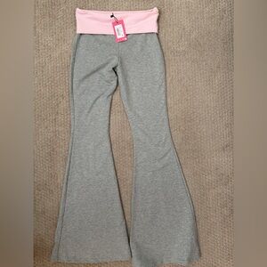 Edikted Gray Flared fold over  Pants